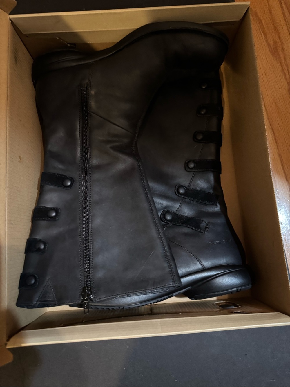 Merrell Women's Black Tetra Launch Zip Up Waterproof Boots size 8.5 m